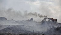 В Подмосковье потушили свалку «Сабурово»