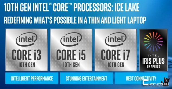 Intel представила первые процессоры Core 10-го поколения — мобильные 10-нм Ice Lake