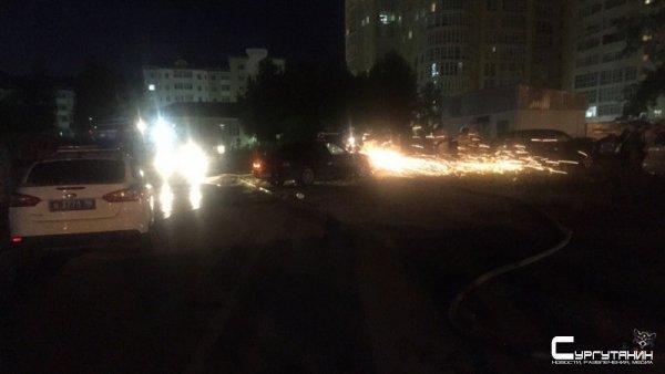 Потерял «друга» в огне: накануне в Югре сгорел автомобиль Daewoo Espero
