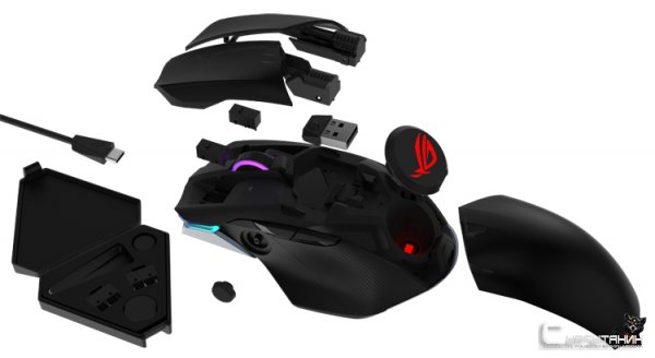 Игровая мышь ASUS ROG Chakram поддерживает беспроводную подзарядку Qi