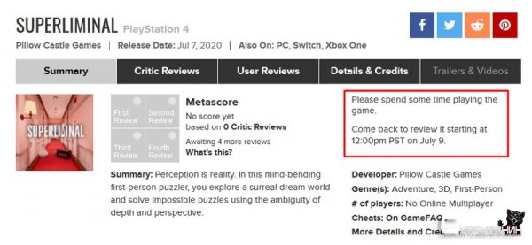 На Metacritic больше нельзя ставить оценки в день релиза