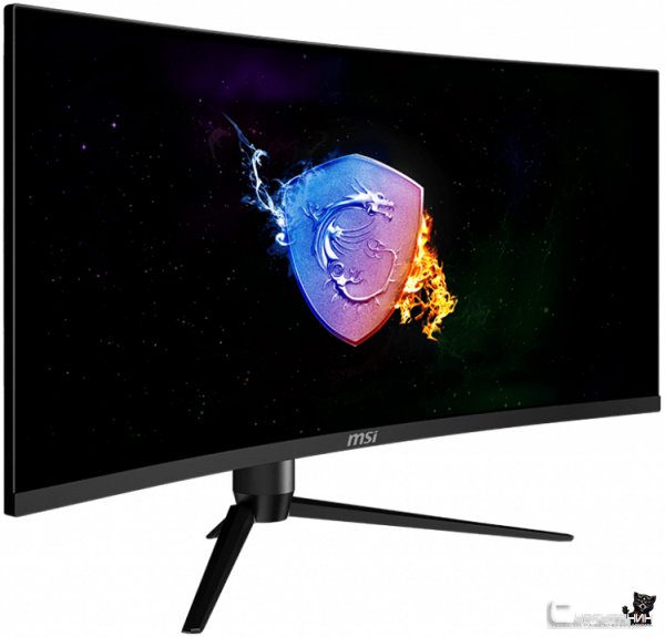 Игровой монитор MSI Optix MAG342CQ вогнутой формы имеет разрешение UWQHD