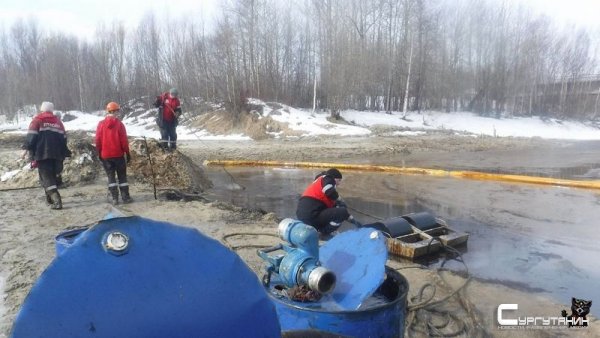 Природнадзор повторно осмотрел загрязненную нефтью реку близ Нижневартовска