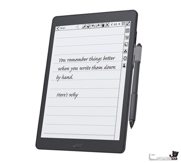 Гибрид ридера и планшета KloudNote оснащён экраном E Ink с перьевым управлением