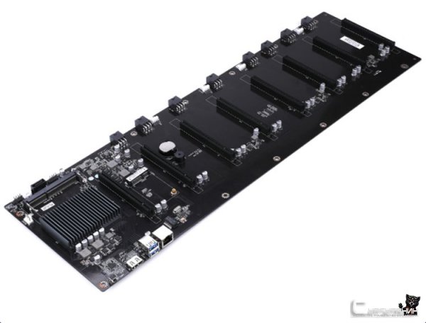 Представлена плата Colorful C.3865U-BTC Plus V20 для добычи криптовалют – восемь слотов для видеокарт и встроенный процессор Celeron