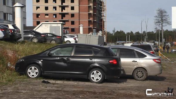 В Сургуте «особо одаренные» водители превратили новенький газон в парковку
